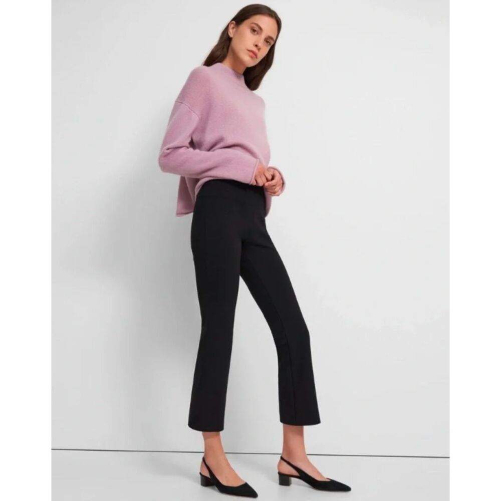 Theory Women's WB Kick Pant K Core Scuba Pants Black Sz 0 NWT 295
